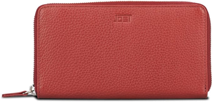 JOST Leren portemonnee Vika Zip Wallet Red rood
