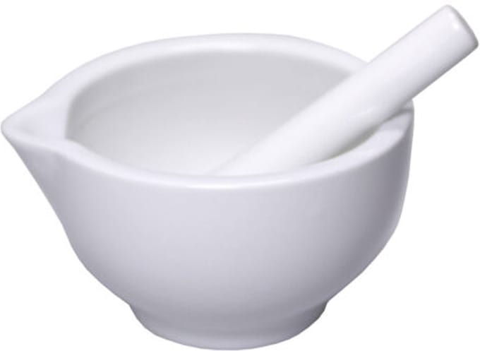 Svenska Living Vijzel met Stamper - wit - keramiek - D15 cm