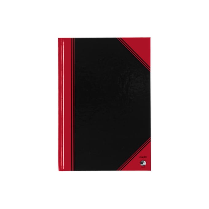 Notitieboek bantex zwart/rood a5 lijn 70gr 96vel | 6 stuks
