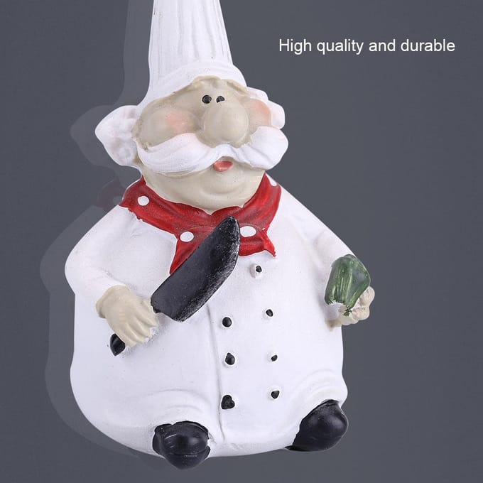 Creatieve Hars Keuken Chef Figurine Decor Huis Restaurant Café Decoratieve Accessoires Cadeau white