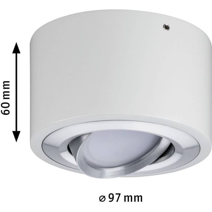 LED-plafondlamp 3-Step-Dim Argun 3000K 280lm 230V 4,8W dimbaar Wit, Alu geborsteld