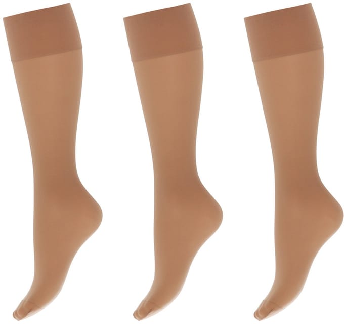 Marianne - Dames Kneehighs Support Lycra Panty - 40Den - 3-Pack - Maat 39-42 - Wineblush