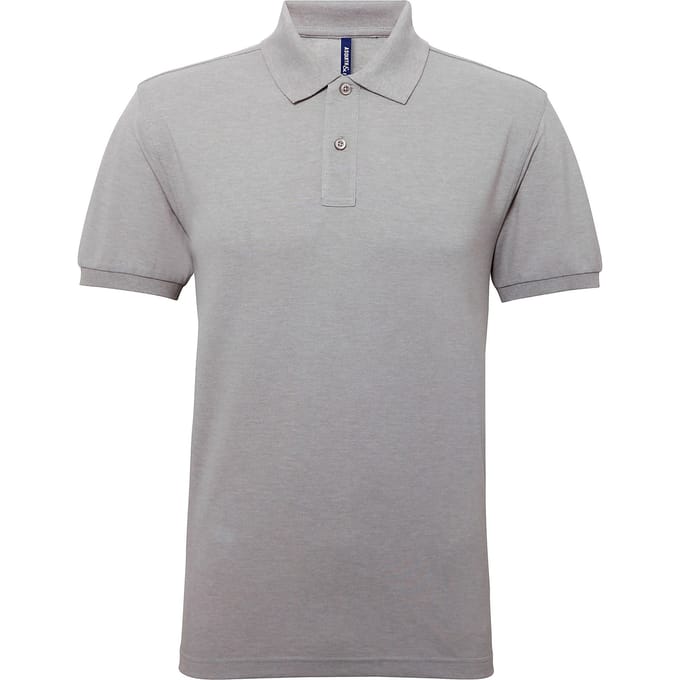 Asquith & Fox Heren Poloshirt met korte mouwen Prestatiemengsel (Heide Grijs)