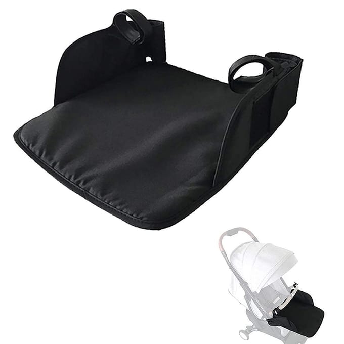 1 pièce Housse réglable et amovible pour repose-pieds de poussette bébé 30*35CM noir