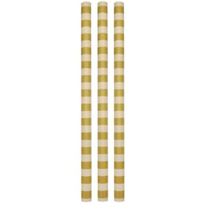Ole cadeaupapier stripes - vanilla/seaweed