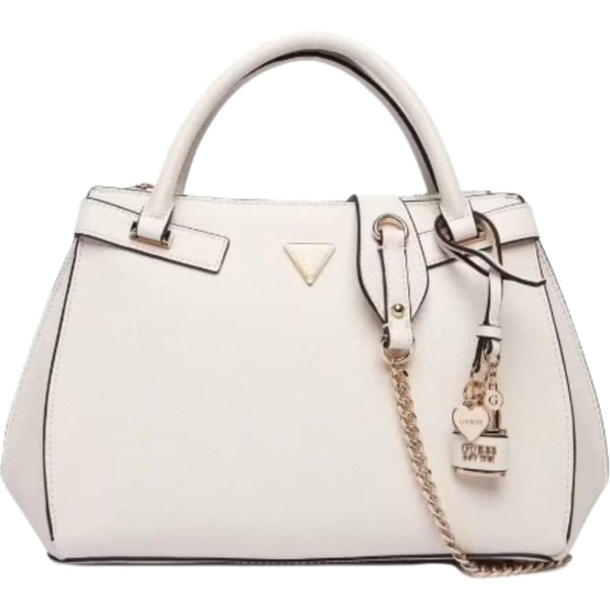 GUESS handtas schoudertas Serenova Girlfriend Satchel Cream White crème