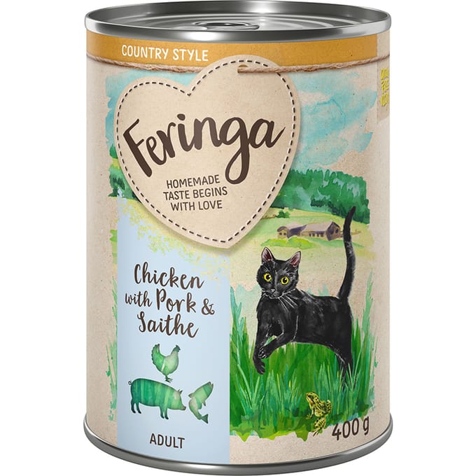 Feringa Country Style Menu 6 x 400 g - Kip, Koolvis, Varken