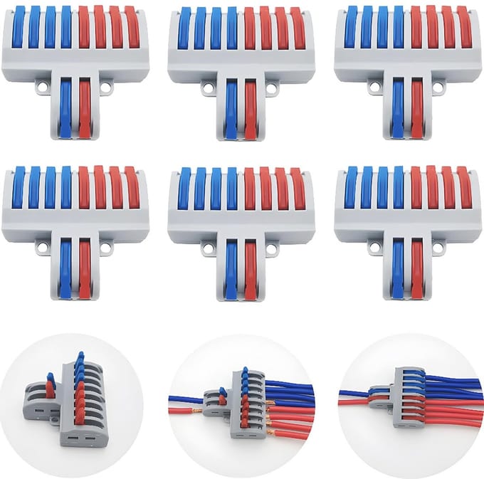 Compacte Draadconnectoren Set voor Efficiënte Elektrische Verbindingen - 6 Stuks