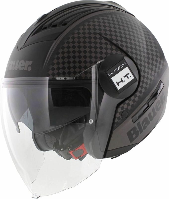 Blauer Real B jet helm mat zwart titanium grijs XS - Motorhelm / Brommerhelm