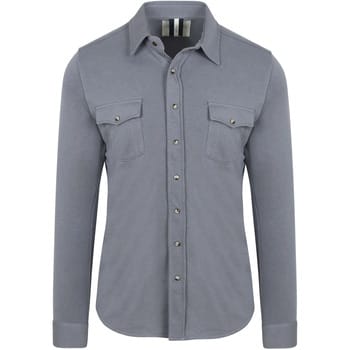 Sweaters Profuomo Overshirt Western Jersey Blauw