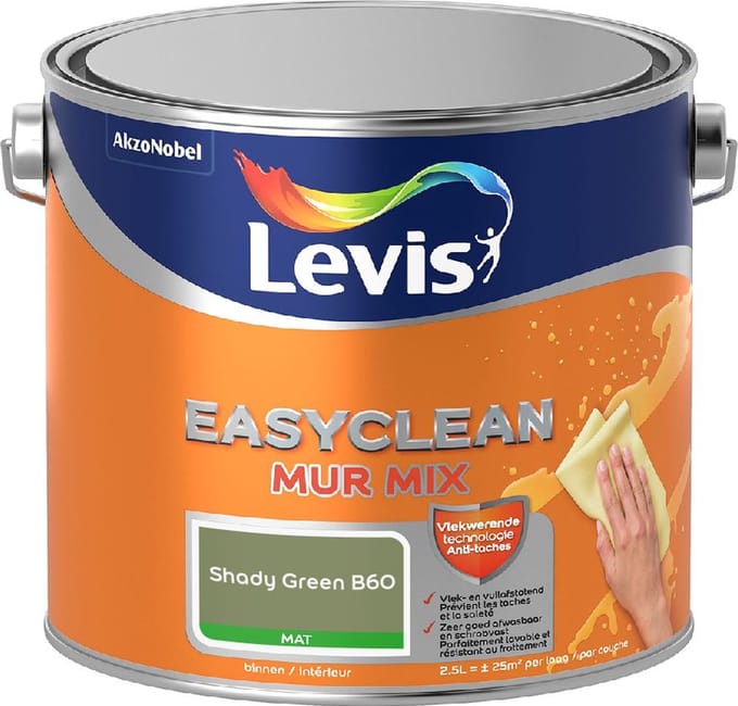 Levis - Easyclean Mur Mat Mix - Shady Green B60 - Mengverf - 2,5 L