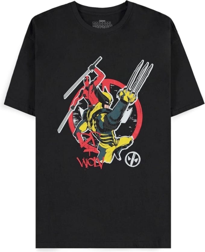 Marvel Deadpool - DP + Wolvie Heren T-shirt - S - Zwart