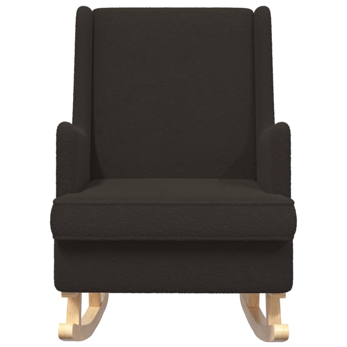 vidaXL - Schommelstoel - Zwart - 62 - x - 80 - x - 85 - cm - Bouclé