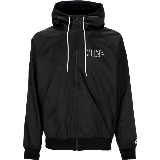 Windrunner windjack voor heren, geweven gevoerd, zwart/zwart/zwart/wit