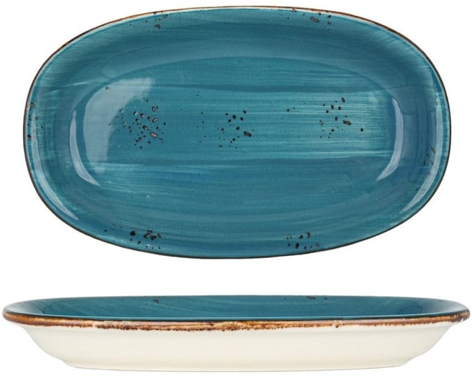 By Bone Serveerschaal - Harmony Tropical - Porselein - 19x11 cm - set van 2