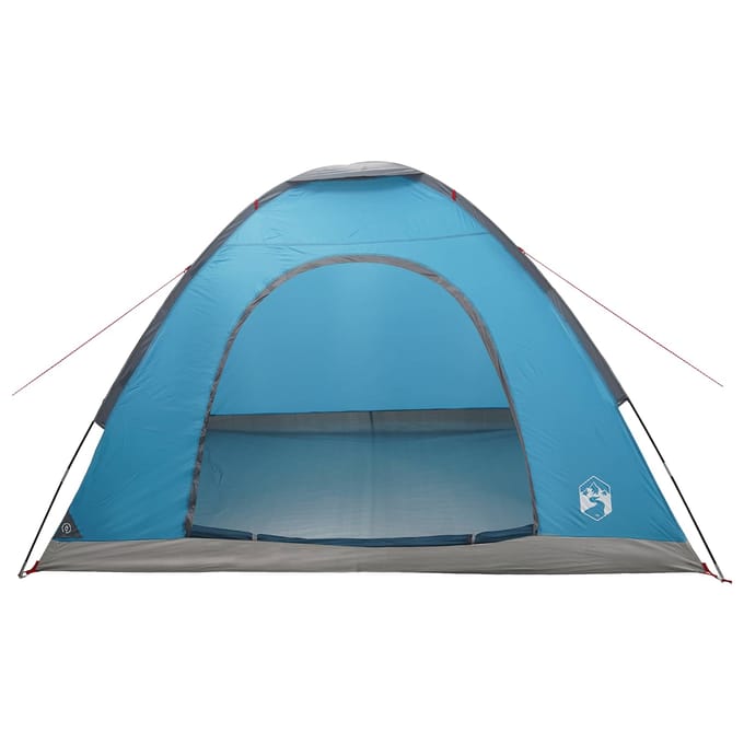 vidaXL - Kamperen - tent - 4-persoons - Blauw - 185T - Polyester - met - PU-coating