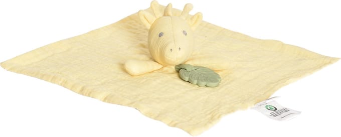 TIKIRI Knuffeldoekje - Giraf - Met Bijtring - Geel - 0 Jaar