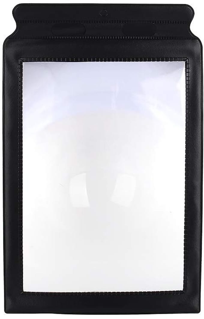 Dailygoods- Vergrootglas Groot - Vergrootglas voor Volwassenen - Vergrootglas met Verlichting - Vergrootblad PVC - Flexibel Plastic - 30,5 x 19,5 cm