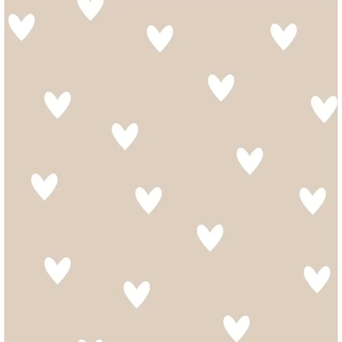Eenvoudig voorbeeld baby behang Dekornik Hearts