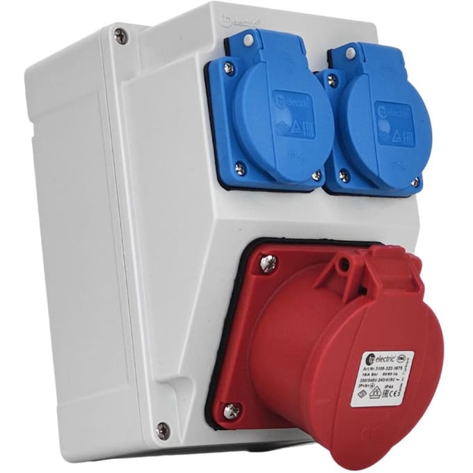 Lege Verdelerkast Zonder Bedrading Met Stopcontacten 16A 400V 2X 230V Schuko Vde Lege Elektrische Verdeler Tpe 0486
