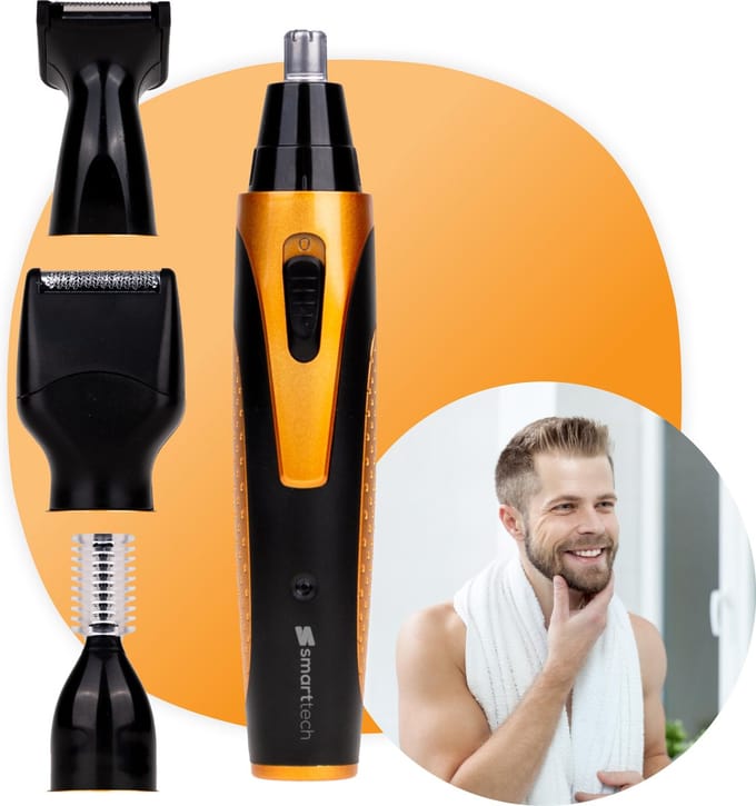 Smarttech - 4 in 1 oplaadbare Multifunctionele Neus, Baard, Wenkbrauw en Oor trimmer