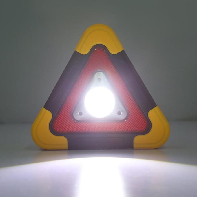 Triangle Emergency Warning Portable 30W 1200LM LED-waarschuwingslampje Superheldere buitenwerklamp rood