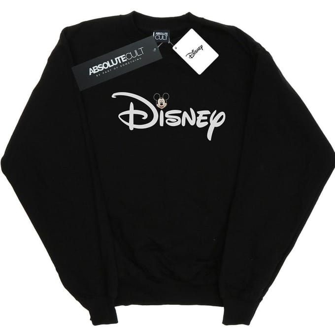 Disney Dames/Dames Mickey Mouse Logo Head Sweatshirt (Zwart)