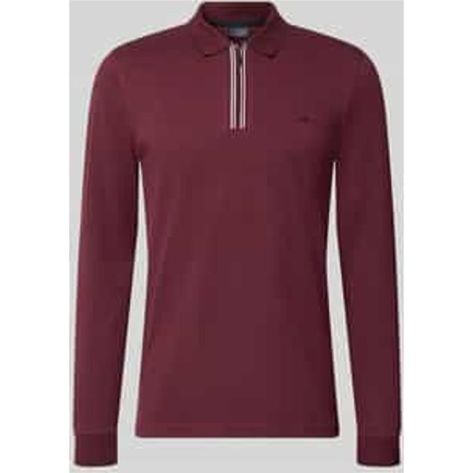 slim fit poloshirt met rits