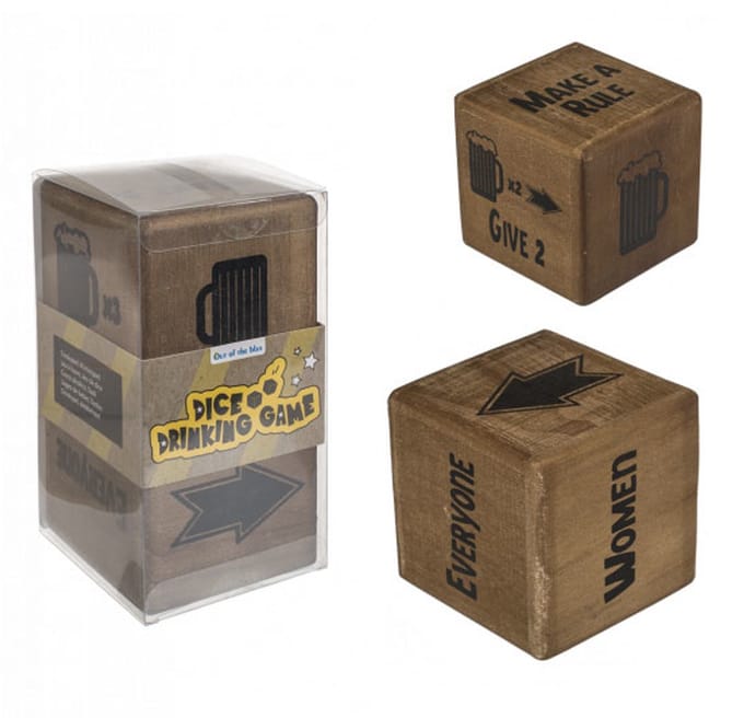 XXL Houten Drank Dobbelstenen - Set van 2 - Drankspel
