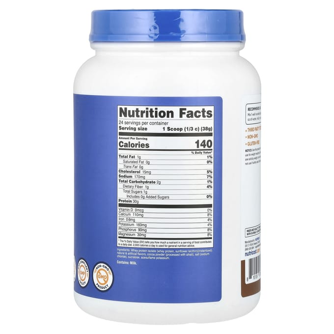 Nutricost, isolat de protéine de lactosérum, moka, 907g (2 lb)
