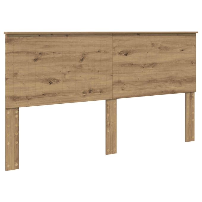 vidaXL Hoofdbord Artisan Eiken Bewerkt hout
