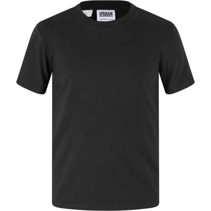 Urban Classics - Stretch Jersey Kinder Tshirt - Kids 134/140 - Zwart