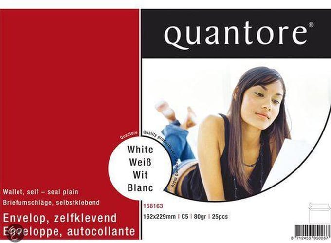 Bankenvelop - C5 - Zelfklevend - Wit - Omdoos à 20 pak x 25 stuks