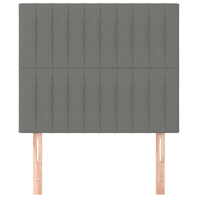vidaXL - Hoofdbord - donkergrijs - 100x5x118/128 - cm - Stof