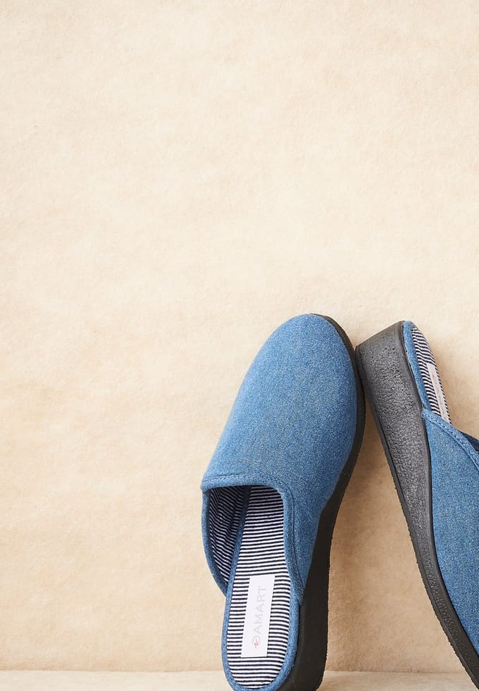 Damart - Muiltjes met denim-effect - Dames - Blauw - 37