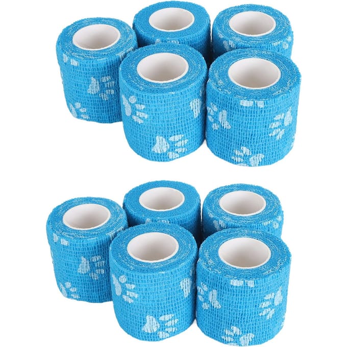 10 stuks Pen Machine Grip Tape 5cm Breed Pootafdruk Patroon Antislip Zelfklevend Elastisch Pen Machine blue