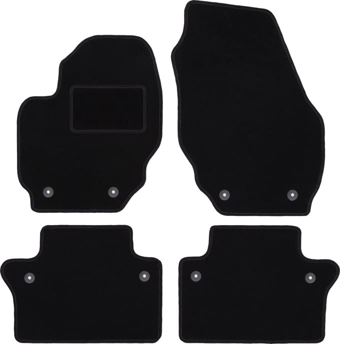 Zwarte veloursmatten voor: Volvo S80 II sedan (2010-2017)