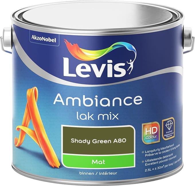 Levis - Ambiance Lak Mat Mix - Shady Green A80 - Mengverf - 2,5 L
