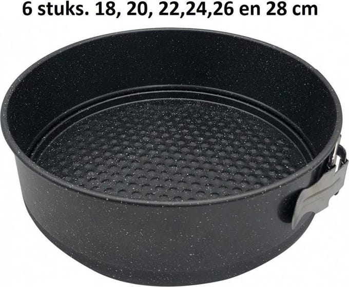 Kinghoff 154647 - Springvormenset 18 - 20 - 22 - 24 - 26 en 28 cm - 6 stuks