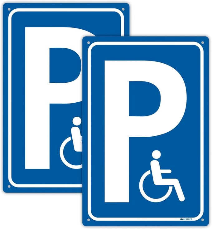 Gereserveerd Parkeerbord Invaliden - 2 Stuks Aluminium Bord 20x30cm