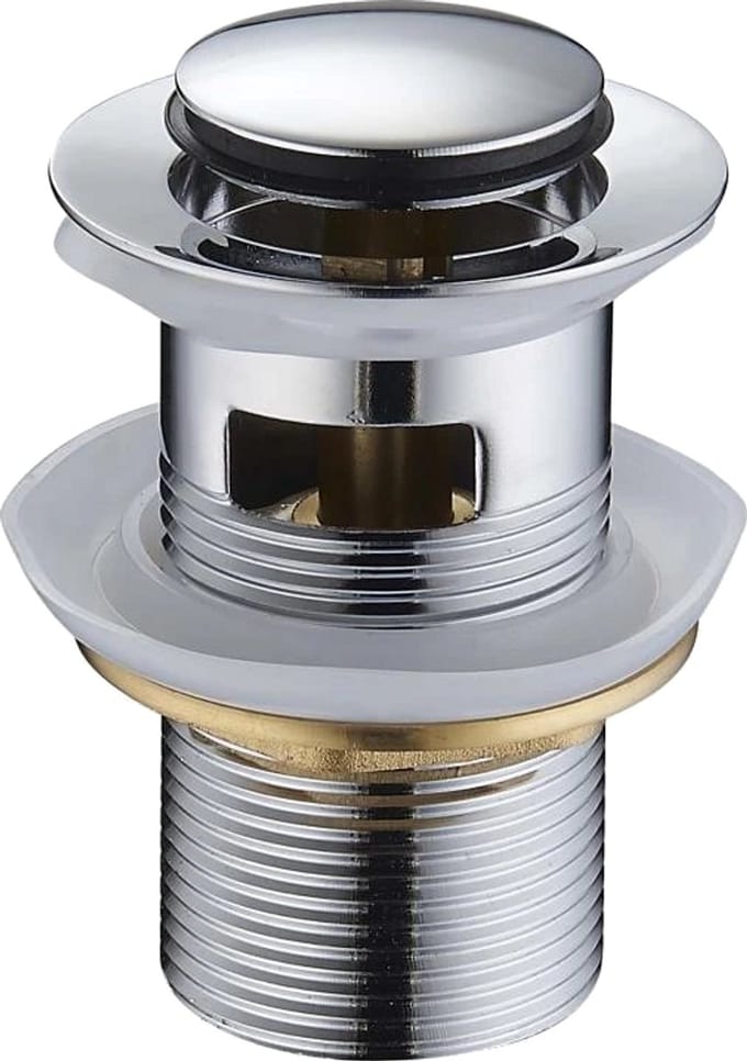 Mexen click-clack kleine ronde plug met overloop, chroom - 79925-00