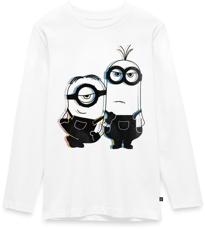 Minions Stuart En Kevin Glitch Premium T-Shirt Tiener Lang