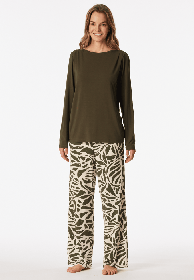 Schiesser dames pyjama - Modal - selected! premium - 46 - Groen