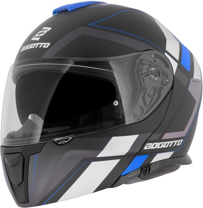 Bogotto FF403 Murata Blauw Zwart Systeemhelm - Helm