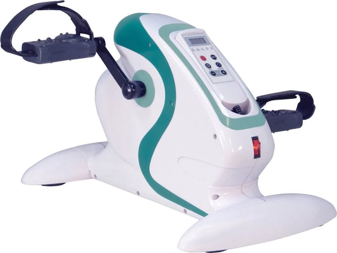 Aidapt Elektrische Stoelfiets Beentrainer - Pedaaltrainer - Bewegingstrainer - Verstelbare Weerstand - Wit Groen