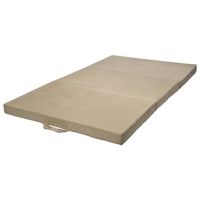 Matelas matelas pliable invité 200x120x10 cm blanc cassé