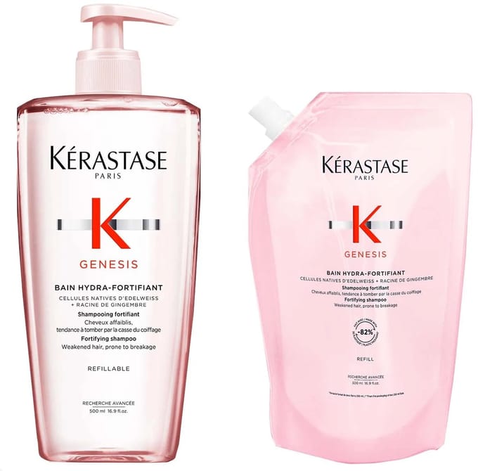 Kérastase - Genesis Bain Hydra-Fortifiant Shampoo 500 ml + Refill Shampoo 500 ml - Voordeelset