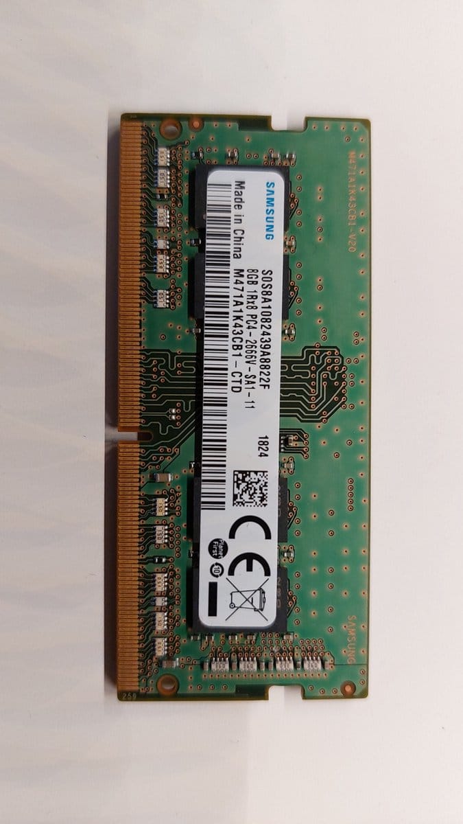 samsung 8GB 1Rx8 pc4-2666V-SA1-11 s0dimm M471A1K43CB1-CTD ddr4