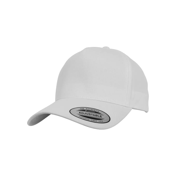 Flexfit - 5-Panel Curved Classic Snapback white one size Snapback Pet - Wit