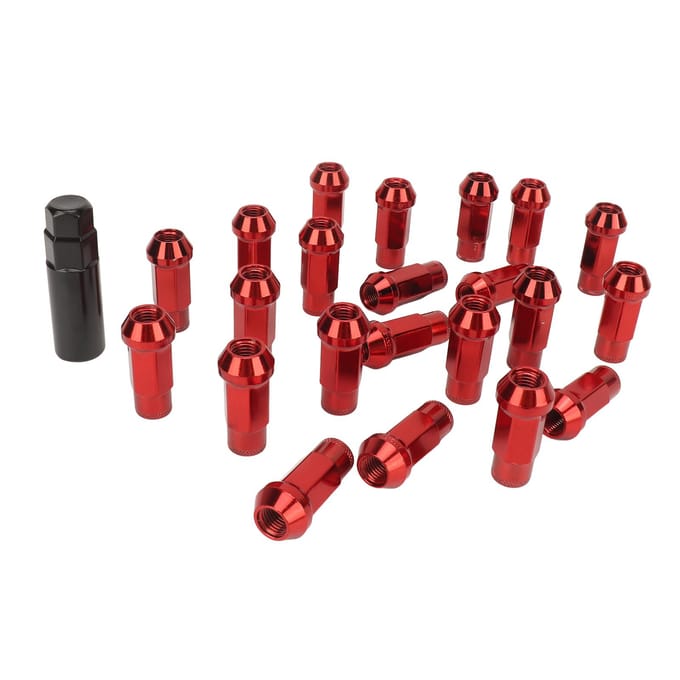 22 STUKS Conische Wielmoeren met Dop Sleutel Legeringsstaal Universeel Gesmeed Borgmoer Vervanging voor M12x1.5